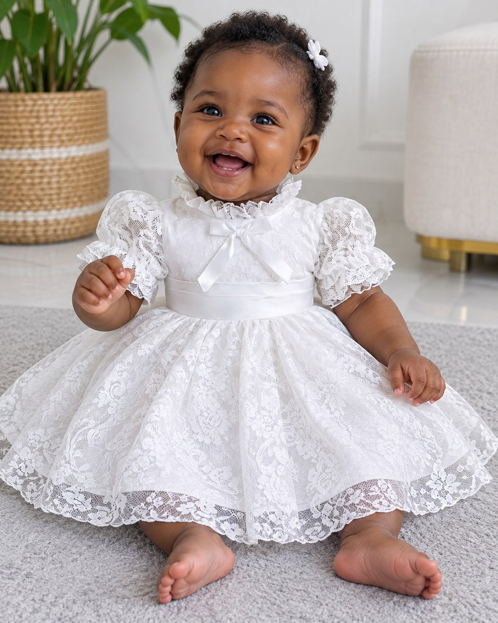 Robe Bébé Blanche Dentelle