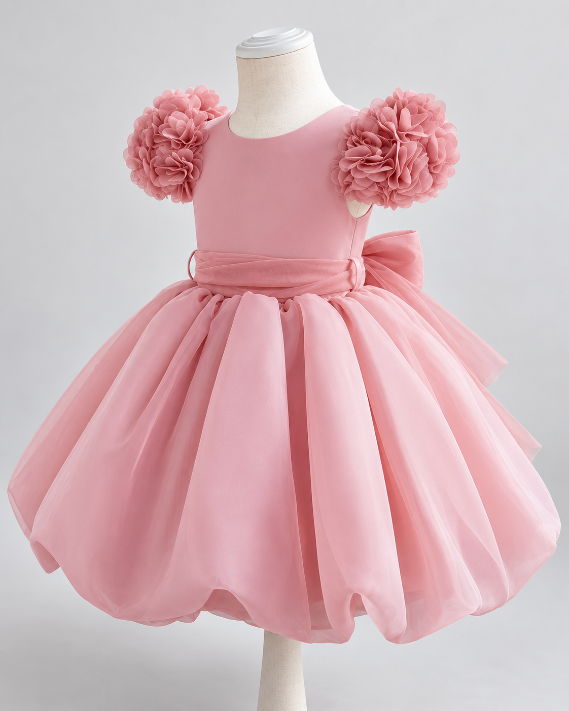 Robe Rose Fleurie – 6 mois à 3 ans