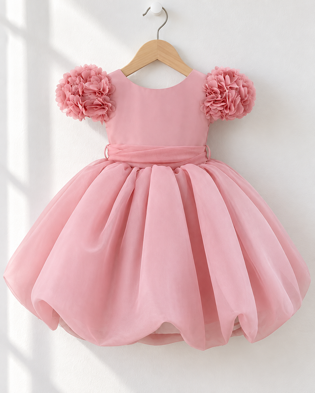 Robe Rose Fleurie – 6 mois à 3 ans