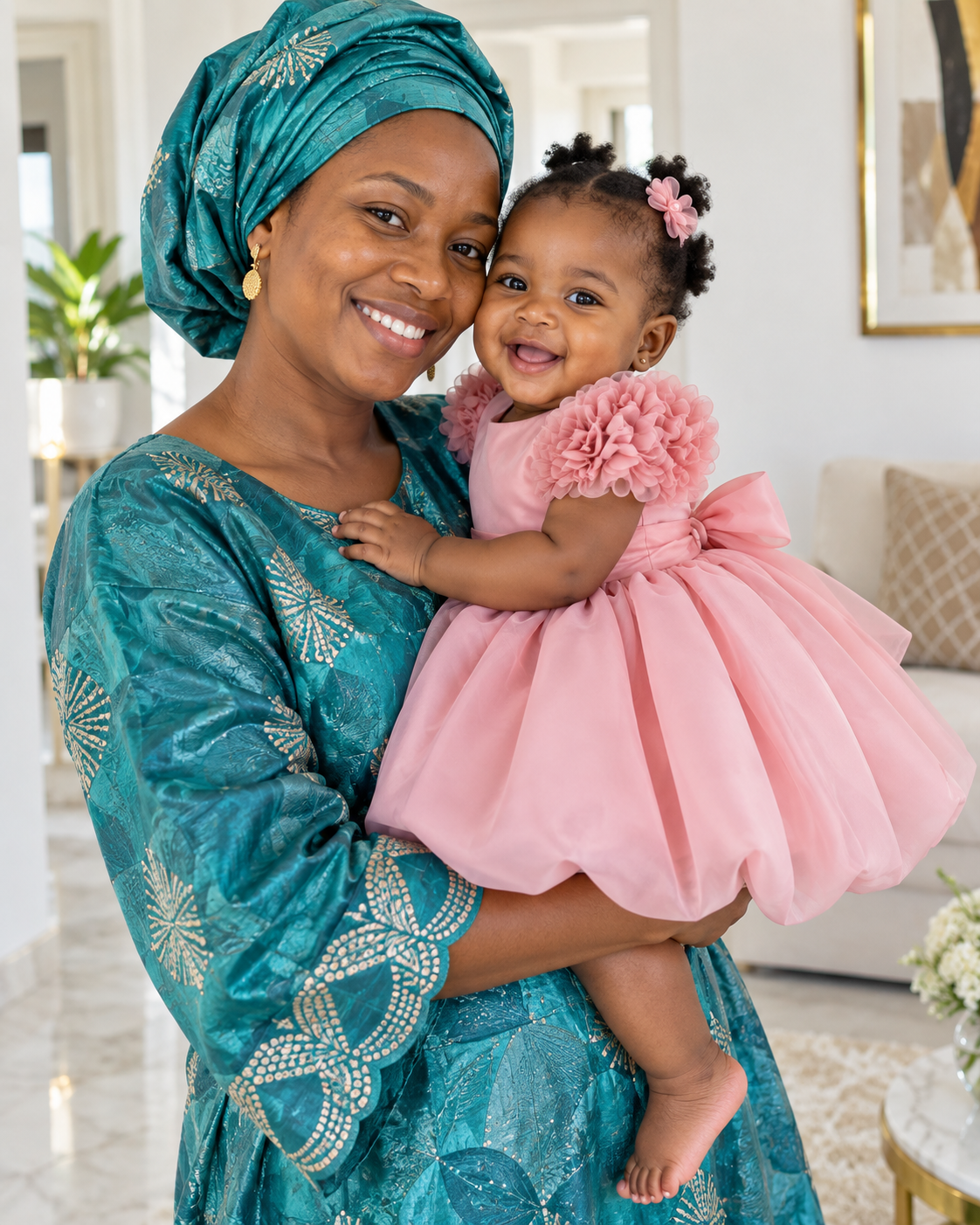 Robe Rose Fleurie – 6 mois à 3 ans